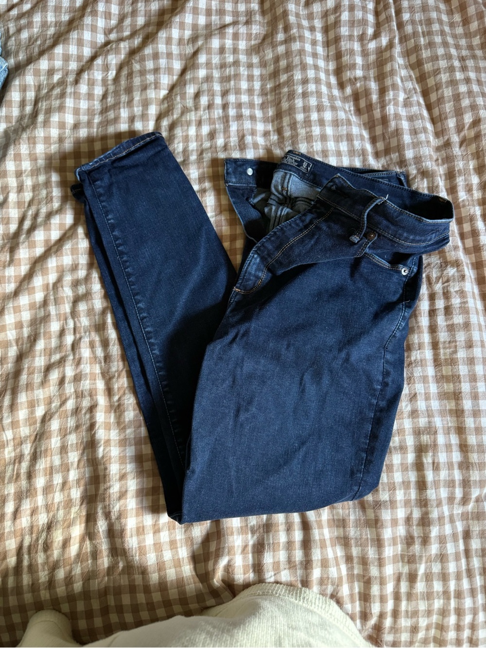 Abercrombie & Fitch Dark Indigo Straight Leg Jeans